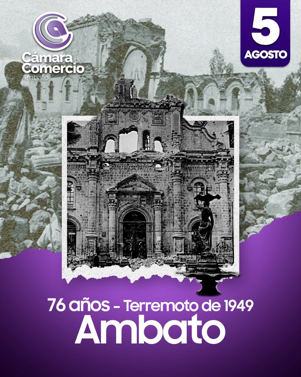 🕯 Hace 76 años, la tierra tembló… pero su gente no cayó.

🙌 Hoy rendimos homenaje a esa fuerza inquebrantable. A quienes siguen demostrando que, en Tungurahua, el espíritu nunca se quiebra.