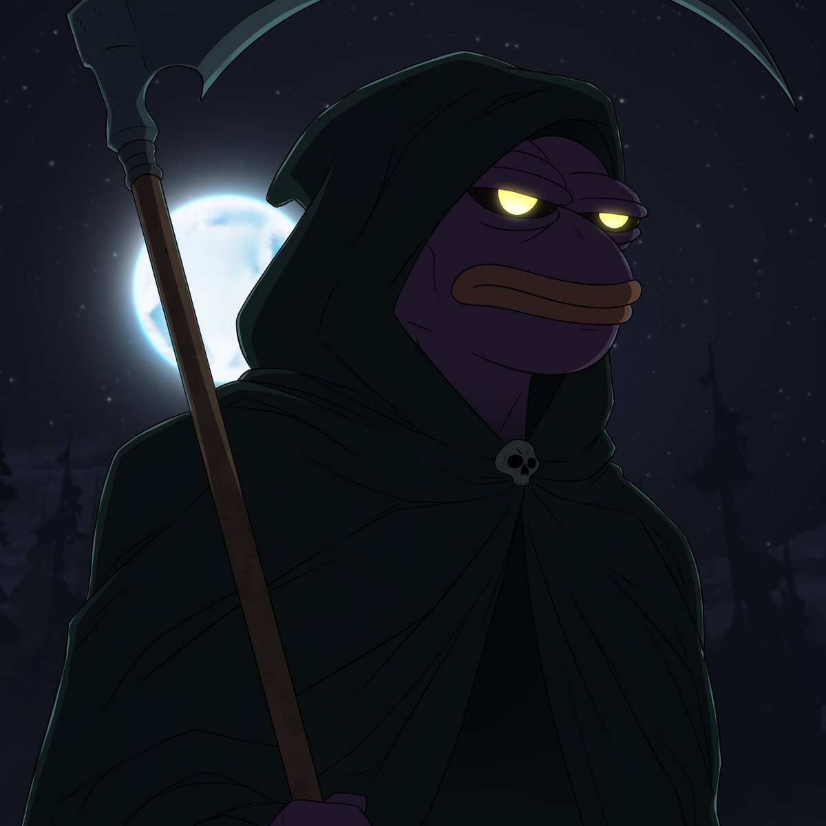 Two new 1of1s have entered the Purple Frens universe... 

One walks with the weight of lost souls 🗡️
The other… is your father 💀🔮

Which side are you on, The Reaper or the Purple Vader?