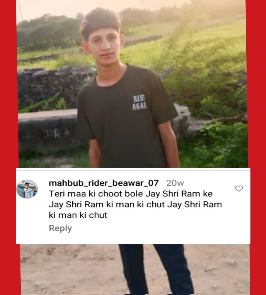Dhanmani (@dhanmanisarma09) on Twitter photo N@me : M@hbub Kathat
District: Ajmer , R@jasthan
I have sent his all details via DM. Please check.
He is 🆎using Lord Ram and att@ched Hindu's religious &entiments.
Requesting <a href="/RajPoliceHelp/">Rajasthan Police HelpDesk</a> <a href="/AjmerPcr/">Police Control Room Ajmer</a> <a href="/AjmerpoliceR/">Ajmer Police</a> to t@ke action.
Cc: <a href="/jai_chutki/">Chutki 🇮🇳 🇮🇱</a> <a href="/AruhiVibe/">AruCreate.in</a> N@me : M@hbub Kathat
District: Ajmer , R@jasthan
I have sent his all details via DM. Please check.
He is 🆎using Lord Ram and att@ched Hindu's religious &entiments.
Requesting <a href="/RajPoliceHelp/">Rajasthan Police HelpDesk</a> <a href="/AjmerPcr/">Police Control Room Ajmer</a> <a href="/AjmerpoliceR/">Ajmer Police</a> to t@ke action.
Cc: <a href="/jai_chutki/">Chutki 🇮🇳 🇮🇱</a> <a href="/AruhiVibe/">AruCreate.in</a>
