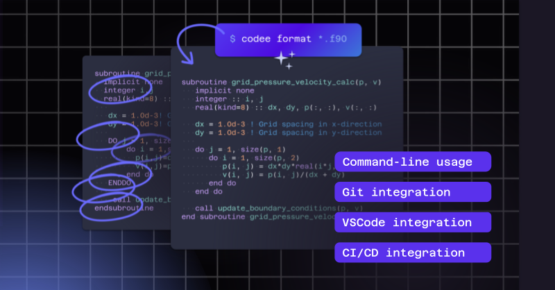 codee_com's tweet image. Format Fortran with #confidence.
#CodeeFormatter helps you keep your code clean, consistent, and easy to maintain — from your editor to your CI pipeline.
🔗 Download it for free: codee.com/codee-formatte…
📽️ Watch the demo: youtu.be/PvPwMB2BL4M