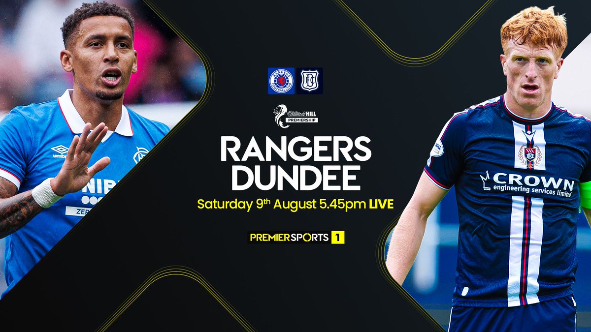 ⚽️🏴󠁧󠁢󠁳󠁣󠁴󠁿LIVE <a href="/spfl/">SPFL</a> William Hill Scottish Premiership on Premier Sports! 

📅Saturday
<a href="/RangersFC/">Rangers Football Club</a> 🆚<a href="/DundeeFC/">Dundee Football Club</a> 
⏱️5:45pm
📺Premier Sports 1

🍻Sign up your venue:
☎️0871 2228484
📨commercial@premiersports.com