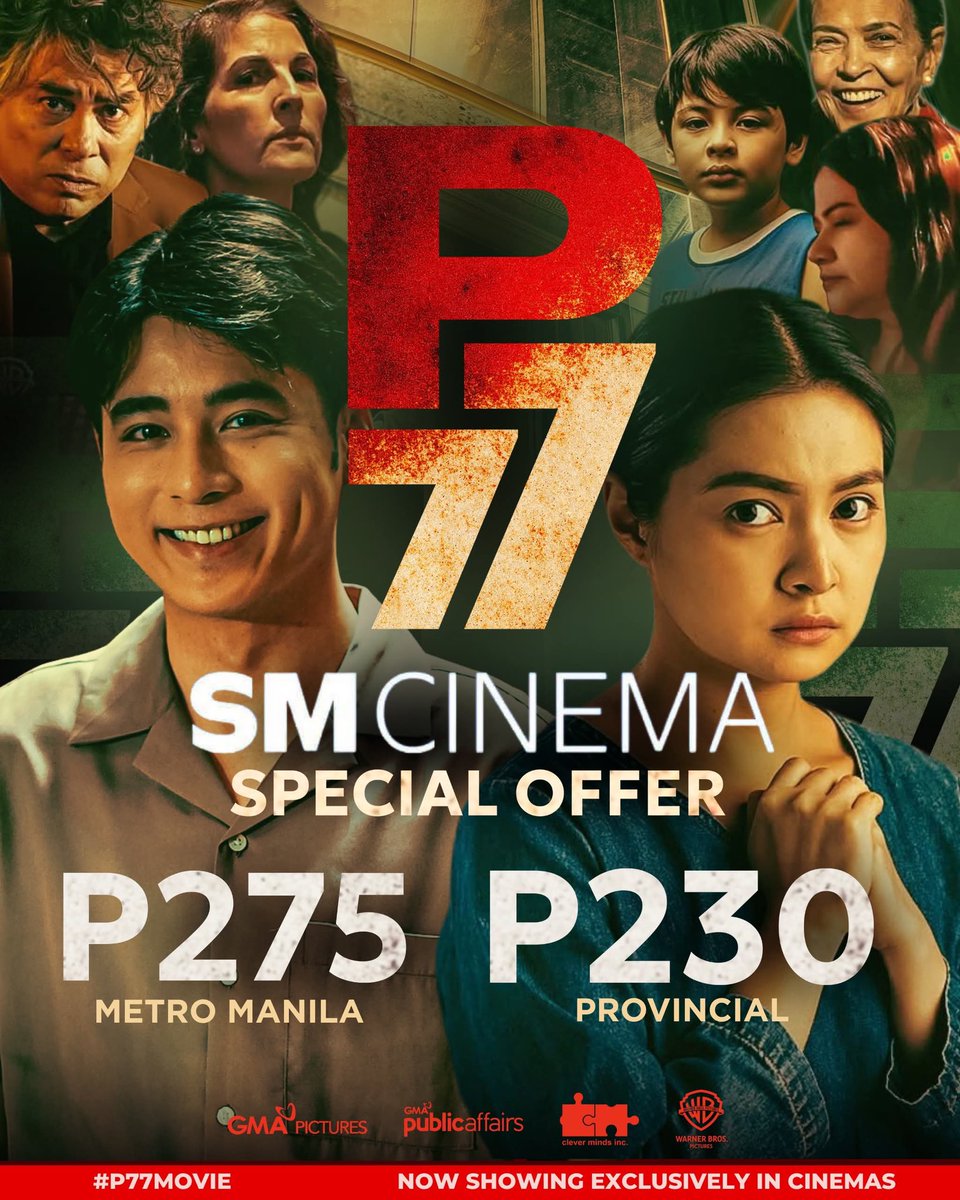 #SunshineMovie is now on its third week with 65 cinemas and #P77Movie is now also giving a special offer with ticket prices at ₱275 in Metro Manila and ₱230 in the province starting tomorrow, August 6.

LET’S CONTINUE BRINGING BACK THE THEATERS SA MASA 😭👏