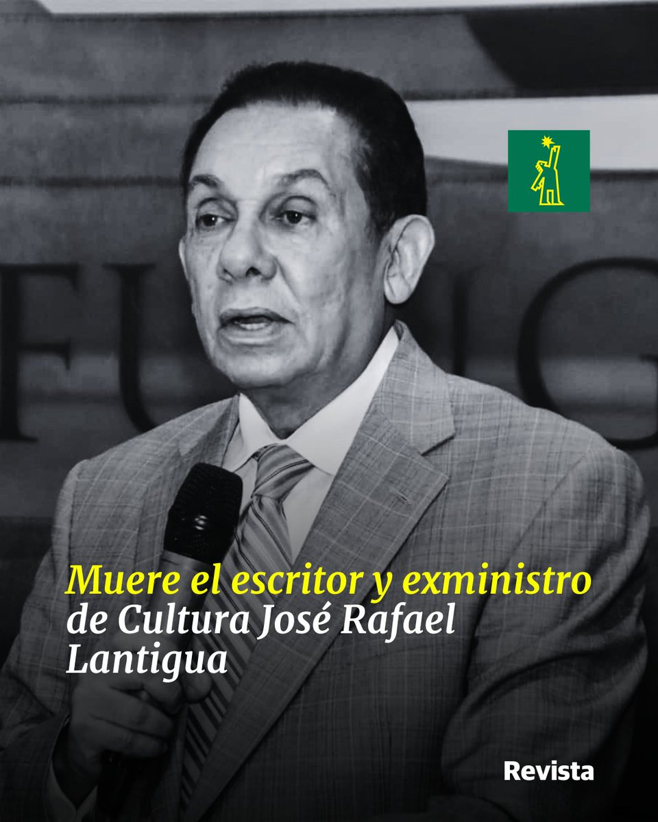 DiarioLibre's tweet photo. ✨ |#RevistaDL| Falleció la madrugada de este martes el exministro de Cultura, el escritor y académico José Rafael Lantigua, luego de librar una batalla contra una enfermedad que lo mantuvo en cama durante varias semanas.

https://t.co/Wj4CPdLlDL

#DiarioLibre #RevistaDL #JoséRafaelLantigua #Cultura #NacionalDL