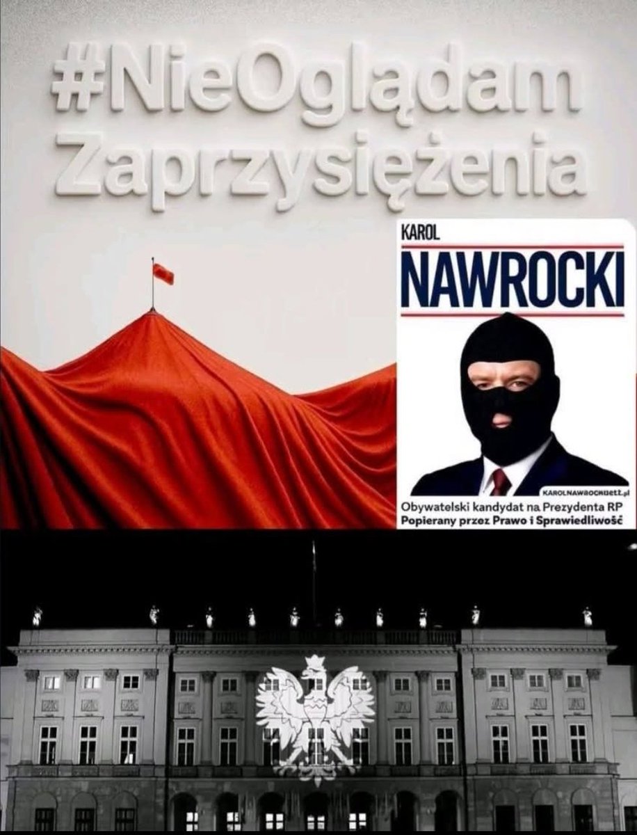 <a href="/JachiraKlaudia/">Klaudia Jachira</a> No cóż... każdy robi to co uważa.

Osobiście nie zamierzam oglądać tej szopki  w 📺 .

I tak na prawdę, to ja wciąż nie znam wyników wyborów...🤷🏼‍♀️