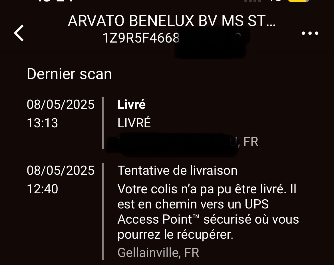 _PrWho's tweet image. Merci @UPS_FR d’assurer comme d’habitude des livraisons fantômes… je n’ai pas bougé de chez moi depuis hier soir, mais curieusement votre livreur n’a pas été fichu d’aller jusqu’à ma sonnette… et je ne sais même pas dans quel relais est mon colis !!!