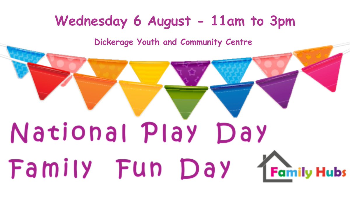 🥳BIG FUN TOMORROW!
Do you have kids age 11 and under? 
Get yourselves along to National Play Day - Kingston’s FREE Family Fun Day.
11am to 3pm 
Dickerage Sports Centre, New Malden KT3 3EQ
It’s fabulous fun and no need to book - just turn up!
More info at bit.ly/3Hl7IDv