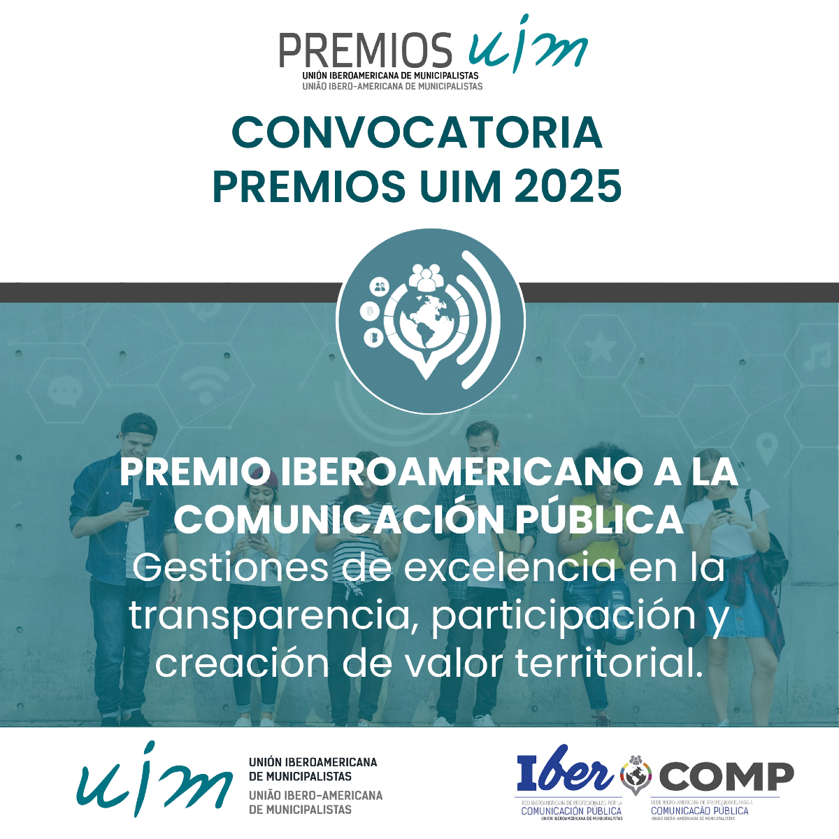 🌍 Transformar la gestión pública desde la palabra, el vínculo y la escucha activa es posible.
El Premio Iberoamericano #UIM a la #ComunicaciónPública reconoce a quienes comunican con propósito, transparencia y vocación democrática. 

🔗 Postula premiosuim.uimunicipalistas.org/premios-iberoa…