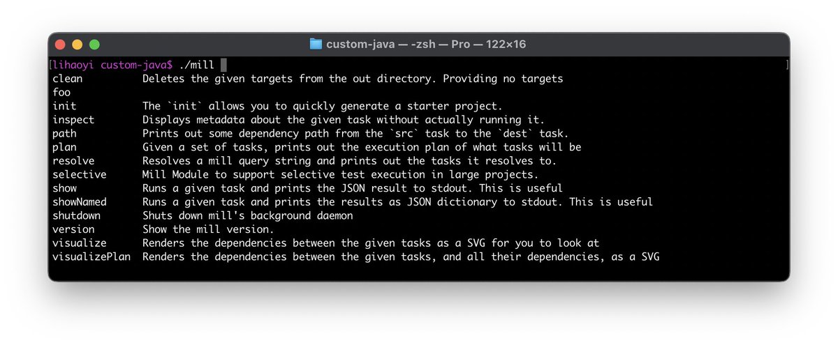 li_haoyi's tweet image. Released v1.0.3 of the Mill build tool for #Java #Scala and #Kotlin, now with greatly improved tab-completion and explorability in Bash and Zsh shells