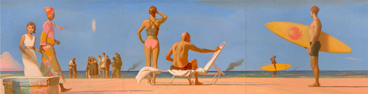 絵画　タイトル「散歩」 黒田征太郎原画「窮鼠の散歩」(野坂昭如:著) ④ / 黒田征太郎