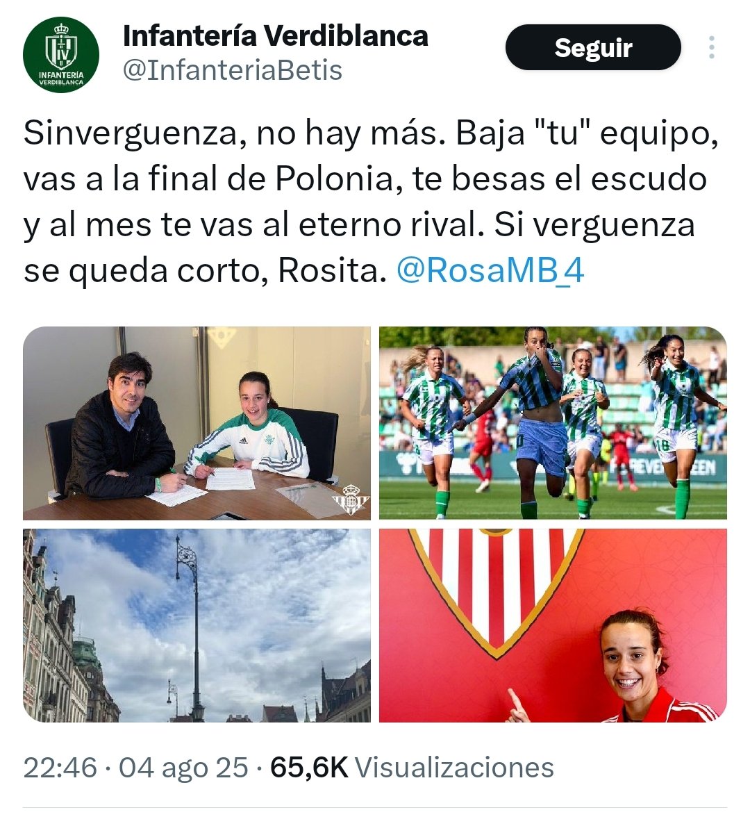 José-SFC (@mmnervion) on Twitter photo Estoy convencido de que <a href="/SaraSalamo/">Sara Sálamo</a> nos va a dar una explicación de qué está pasando aquí y qué se puede hacer al respecto.
Supongo que le apetecerá enviar ánimos a <a href="/RosaMB_4/">Rosa Marquez</a>, pero Rosa no los va a poder ver ya que ha tenido que cerrar su cuenta por acoso, insultos y amenazas. Estoy convencido de que <a href="/SaraSalamo/">Sara Sálamo</a> nos va a dar una explicación de qué está pasando aquí y qué se puede hacer al respecto.
Supongo que le apetecerá enviar ánimos a <a href="/RosaMB_4/">Rosa Marquez</a>, pero Rosa no los va a poder ver ya que ha tenido que cerrar su cuenta por acoso, insultos y amenazas.