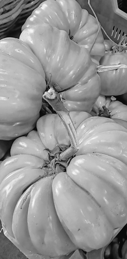 tomatoes in black and white