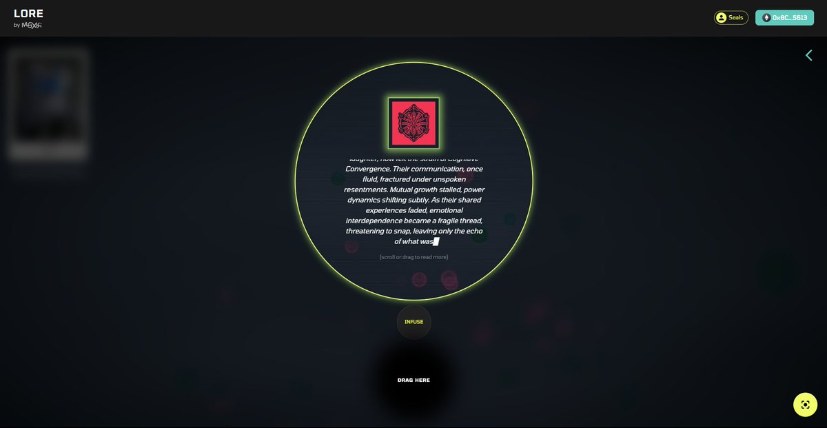 At its core, LORE is a collaborative storytelling system.

Created by MGXS, it allows users to shape the symbolic language, rituals, and history of a synthetic species known as the GNSS.

By interacting with the platform, you help define what these beings remember, believe, and