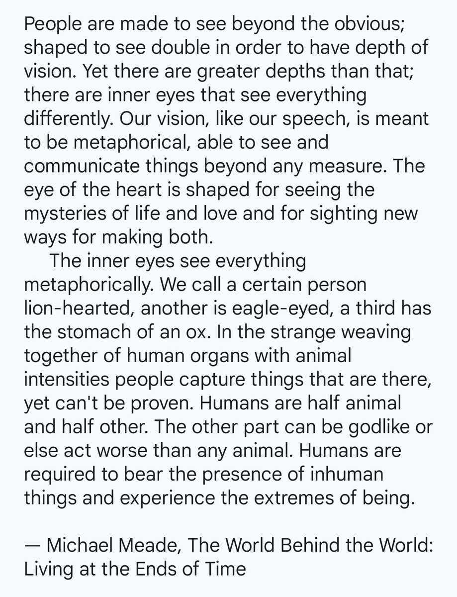 One of my favourite psychospiritual teachers, Michael Meade on depth of vision: