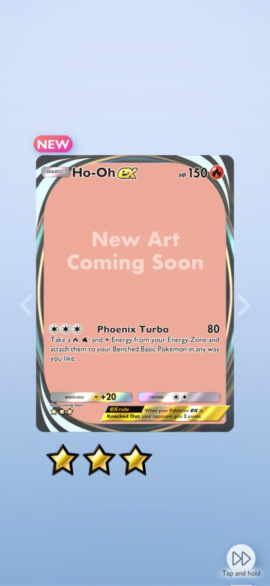 I got the fabled 'New Art Coming Soon' Ho-Oh ex card in The Pokémon TCG app... so beautiful