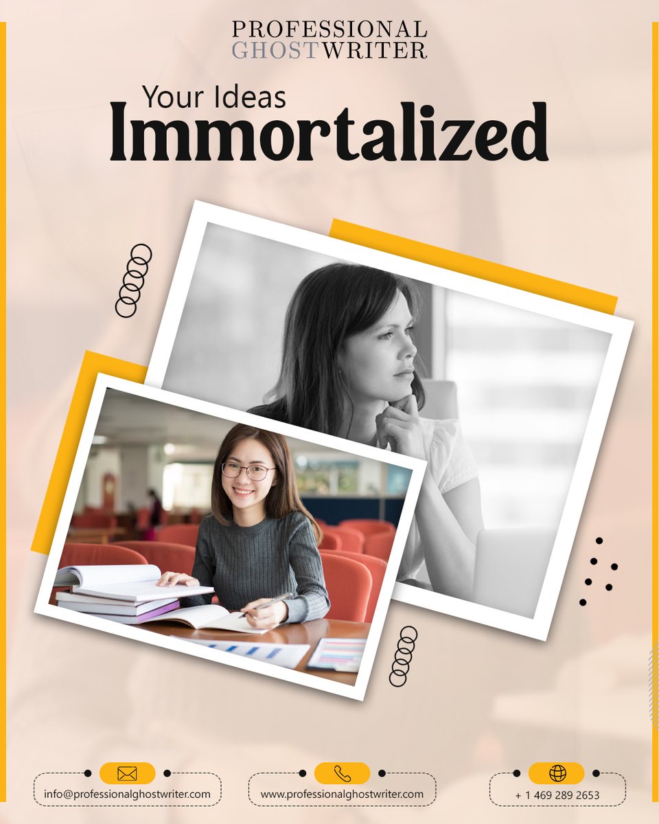 profghostwriter's tweet image. A single tweet fades. A book lives forever. Stop scrolling. Start authoring. We’ll handle the pages.

#ProfessionalGhostwriter #YourVoiceOurCraft #BookWritingService #GhostwritingExpert
#BookEditing #CleanCopy #ProEditors #BookYourIdeas #NonfictionAuthor #ProGhostwriting
