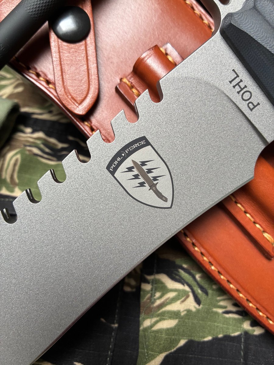 pohlforceknives's tweet photo. MK-9 LEGACY | FINAL EDITION - 1 OF 5. The blade is Cerakote coated in Gun Metal Grey. Including extensive accessories such as black EZE-LAP, t-shirt and several patches. 1.490,00 Euro (incl. 19% German VAT). Please send us an email. Only ONE left! https://t.co/o333R91sPQ https://t.co/e04g4treiM