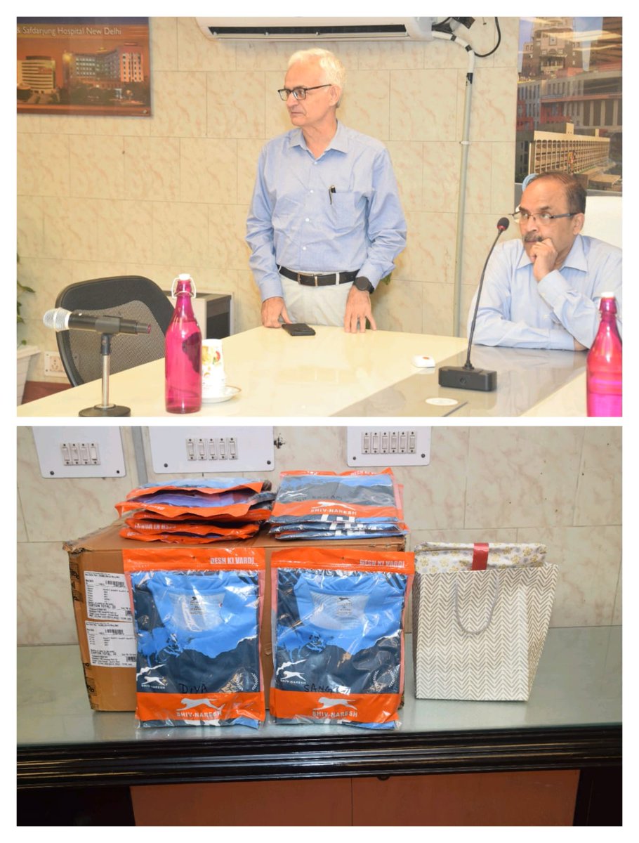 Sports Kit Launch Day!
Dr. Sandeep Bansal, Director <a href="/SJHDELHI/">VMMC & Safdarjung Hospital</a> officially launched sports kit for sports players today in presence of Dr Charu MS, Dr R P Arora with all AMSes,  &amp; sports team Supporting our athletes who represent our institution with pride &amp; excellence!