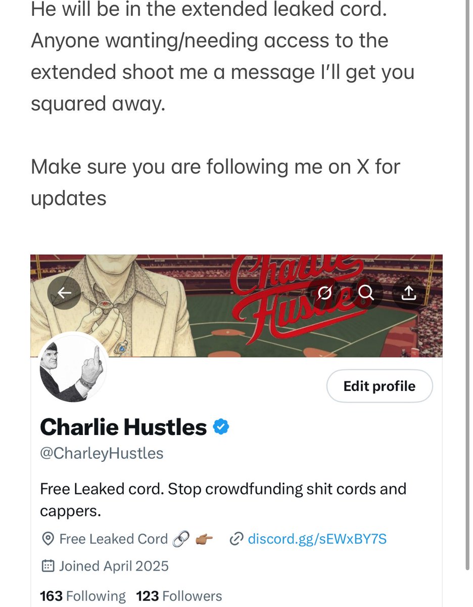 Extended Leaked cord 

Dm me if you have any questions 

Free

Stop crowdfunding these engagement farmers. They are not profitable!

🔗 👇 

discord.gg/yx4bAjHS