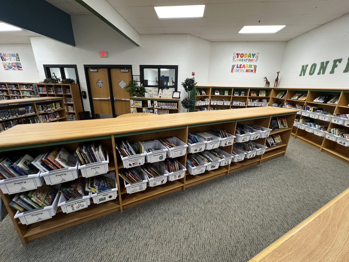 Linda Hume (@lindahume10) on Twitter photo Finished my 5th yr in the library & this was this summer’s big project - rearranging the nonfiction section into topic baskets.
Can’t wait for our <a href="/JGB_Library/">JGB_Library</a> readers to see how easy it is to find the nonfiction books they want.
100s of new books ready to add to the baskets! Finished my 5th yr in the library & this was this summer’s big project - rearranging the nonfiction section into topic baskets.
Can’t wait for our <a href="/JGB_Library/">JGB_Library</a> readers to see how easy it is to find the nonfiction books they want.
100s of new books ready to add to the baskets!