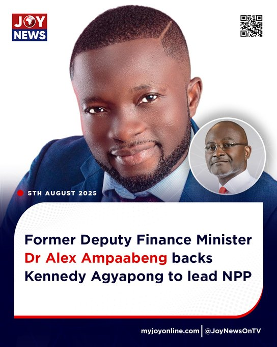 Former Deputy Finance Minister Dr Alex Ampaabeng backs Kennedy Agyapong to lead NPP

#LuvNews