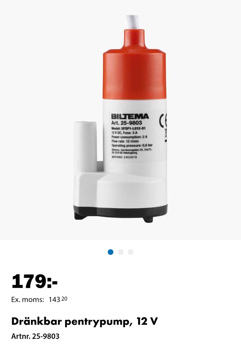 Dagens lärdom:
0,6 bar är tillräckligt för att spruta ner en imponerande del av köket när man testar denna utan slang i diskhon.