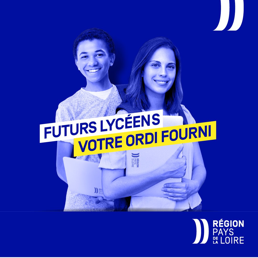 Votre enfant va entrer en classe de Seconde ou en première année de CAP à la rentrée prochaine ? 💻

👉 La Région équipe d’un ordinateur les lycéens des classes de Seconde et les élèves de première année de CAP dans les établissements publics et privés des Pays de la Loire. 

✅