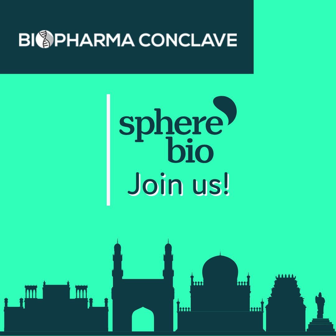 📢 Biopharma Conclave 2025 lands in Hyderabad this Aug 19–20!

Two focused tracks - Biosimilars &amp; Biologics + Cell &amp; Gene Therapy - set the stage for breakthrough thinking and solutions.

bit.ly/4fqmndt

#SphereBio #BiopharmaConclave2025 #CGT