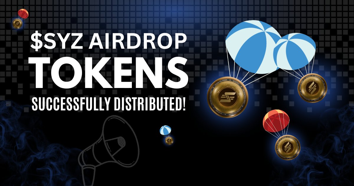 Syzyky (@syzykyscan) on Twitter photo A big shoutout to our Top 8 $SYZ Airdrop Winners!
Your wallets just got heavier
Congratulations to:
<a href="/Georgia58199658/">Georgia</a>
<a href="/masko941231/">masko</a>
<a href="/suchy_blacknest/">blacknest</a>
<a href="/airdropallfree/">RasuFromUSA</a>
<a href="/seyssakilla/">Seyssa</a>
<a href="/AENJEAY4/">Idham Mauladi</a>
<a href="/nook_napa/">Nk Napa</a>
<a href="/chalamx_x/">Bxby Chalamx</a>
Stay tuned โ more exciting drops coming soon!
#SYZYKY #CryptoAirdrop A big shoutout to our Top 8 $SYZ Airdrop Winners!
Your wallets just got heavier
Congratulations to:
<a href="/Georgia58199658/">Georgia</a>
<a href="/masko941231/">masko</a>
<a href="/suchy_blacknest/">blacknest</a>
<a href="/airdropallfree/">RasuFromUSA</a>
<a href="/seyssakilla/">Seyssa</a>
<a href="/AENJEAY4/">Idham Mauladi</a>
<a href="/nook_napa/">Nk Napa</a>
<a href="/chalamx_x/">Bxby Chalamx</a>
Stay tuned โ more exciting drops coming soon!
#SYZYKY #CryptoAirdrop