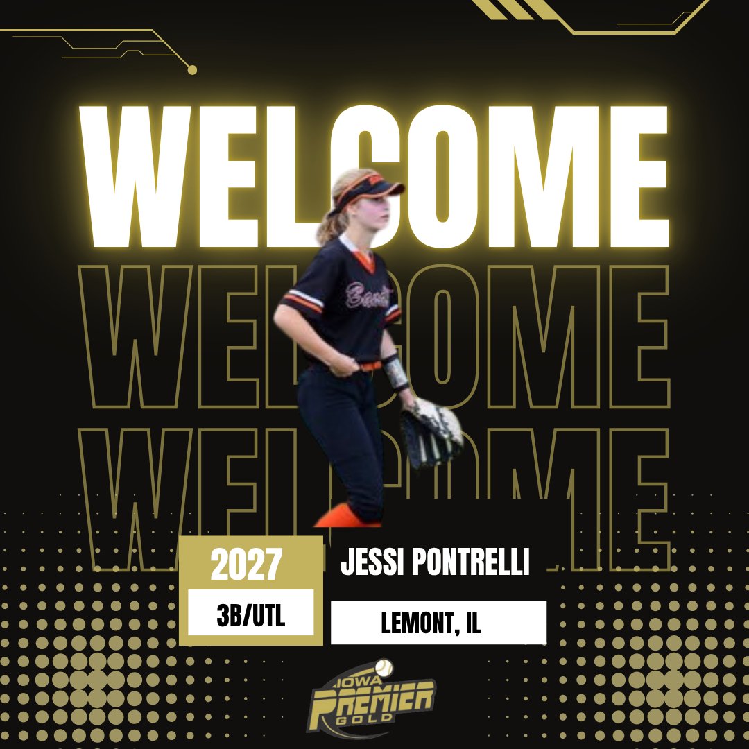 Iowa Premier Fastpitch (@iowapremierfp) on Twitter photo NEW MEMBER ALERT! Iowa Premier welcomes <a href="/JessiPontrelli/">Jessi Pontrelli</a> to its National program! Looking forward to her journey in the Black & Gold! #IPFLIFE ๐ค๐๐ค๐๐ค๐ NEW MEMBER ALERT! Iowa Premier welcomes <a href="/JessiPontrelli/">Jessi Pontrelli</a> to its National program! Looking forward to her journey in the Black & Gold! #IPFLIFE ๐ค๐๐ค๐๐ค๐