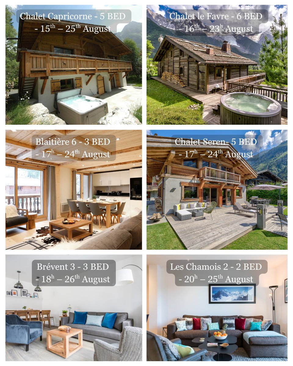 MountainBaseCHX's tweet photo. Summer Flash Deal! 

10% OFF all August bookings — limited time only!

Dreaming of a last-minute mountain escape?

📲 Swipe to see which chalets are still available in August 

🔥Here for the UTMB? We’ve got great options during race week too — don’t wait!

#Chamonix #MountainBas https://t.co/lvnaZhd8h5