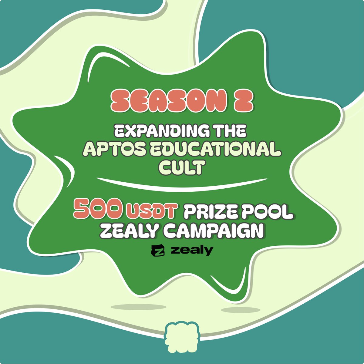 Apateu <a href="/zealy_io/">Zealy</a> Szn2 Campaign
500 USDT Prize Pool
Expanding the Aptos Educational Cult

We’re scaling the cult and this time, with
more quests, more alpha and bigger rewards.

🅰️zealy.io/cw/apateu/invi…
🅰️Learn. Engage. Spread the gospel of $APT
🅰️Prove your brain belongs on