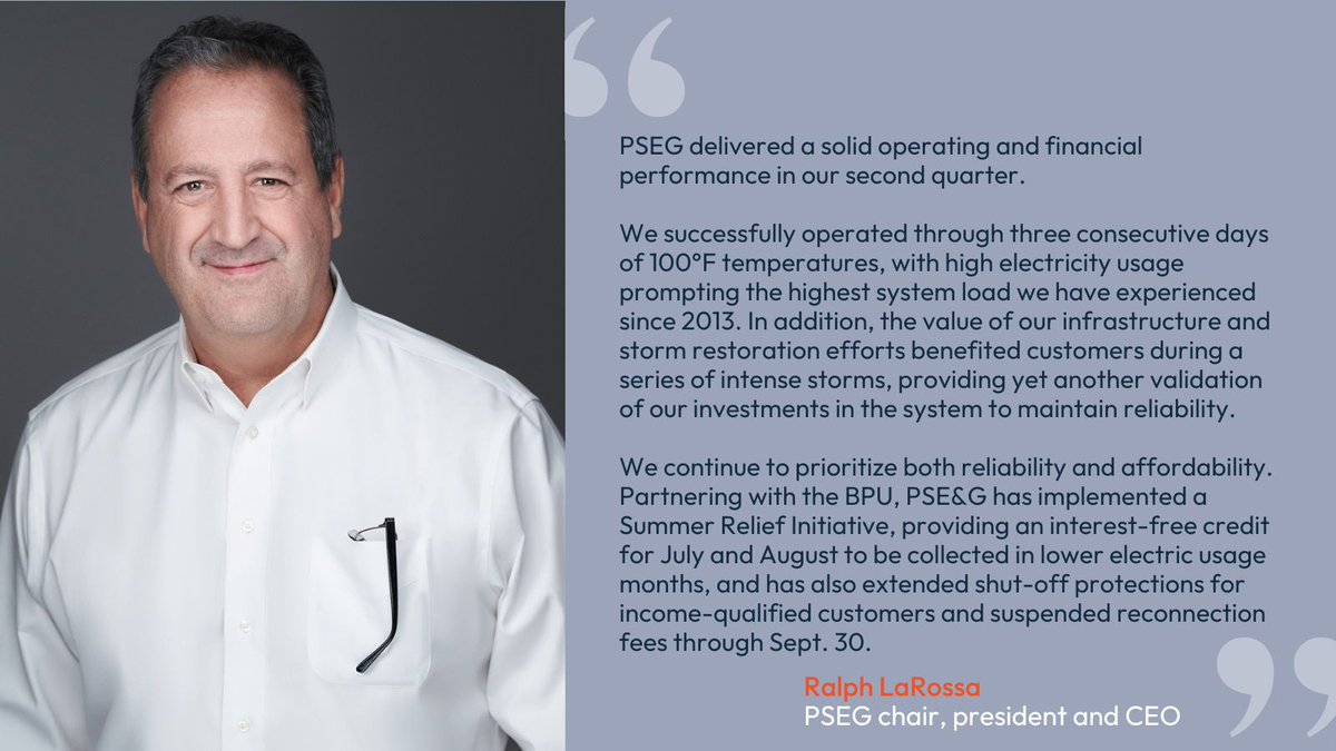 PSEG announces 2025 second quarter results: spr.ly/6016f51Xo 

#Earnings #Finance #FinancialResults