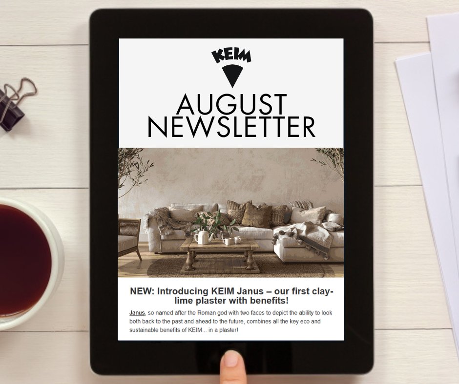 Read our August newsletter which covers:

- Introducing KEIM Janus – our first clay-lime plaster with benefits!
- Award Winning Designs featuring KEIM
- Case study in St Leonards-on-Sea
- Coatings specifically for concrete

Read the August newsletter here: ow.ly/7Une50WxT6J