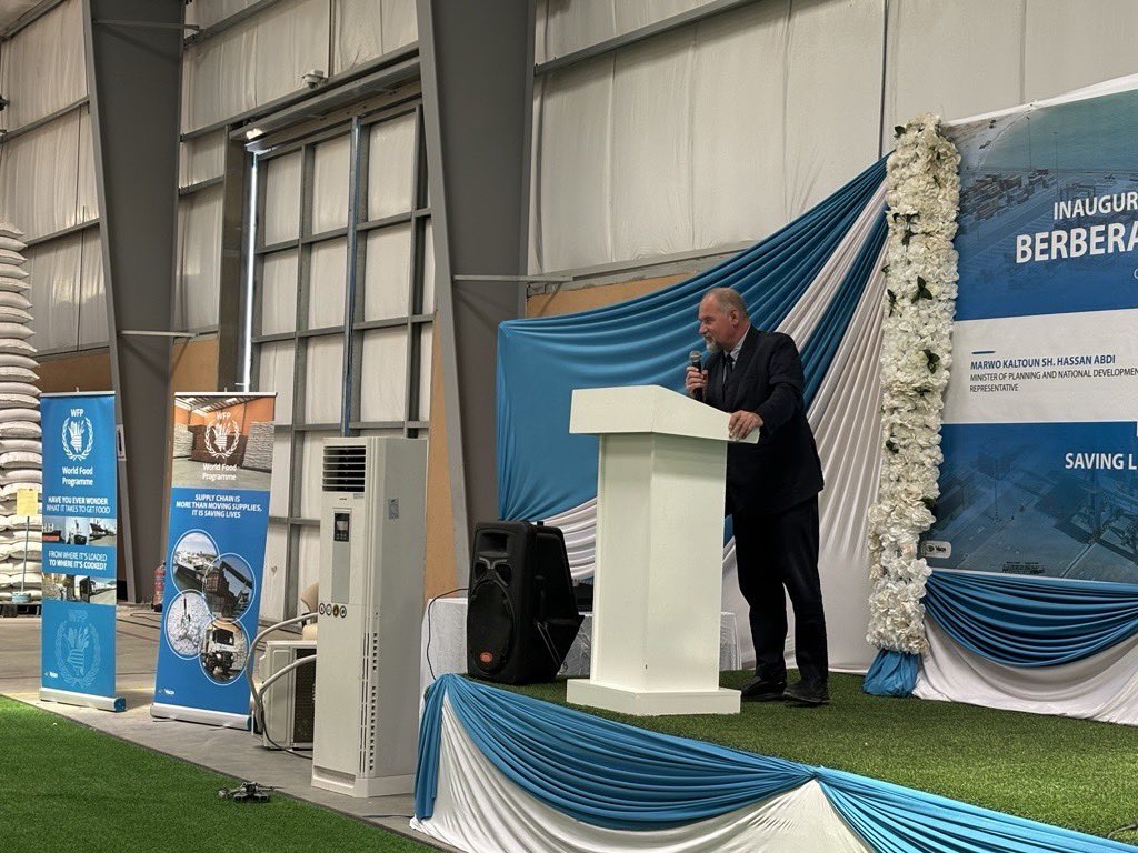 ZMilisic's tweet photo. Delighted to be here in #Berbera for the launch of @WFP’s new logistics hub! 

This excellent new facility is set to be a game changer in creating an enabling environment for @WFP to reach those most in need in #Ethiopia &amp; across the region. https://t.co/jW2WOrSnxG