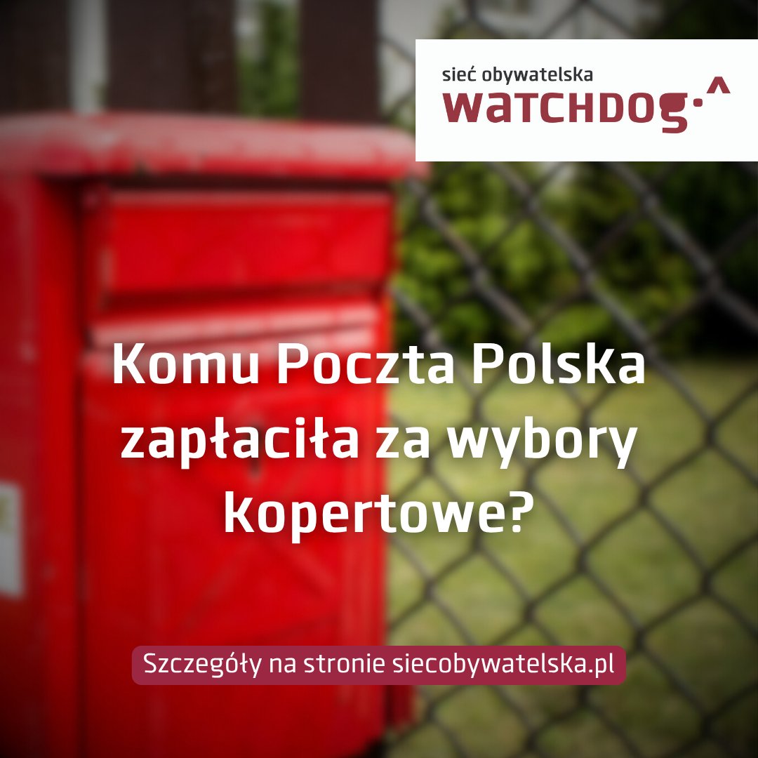 Watchdog Polska (@siecobywatelska) on Twitter photo My ciągle grzebiemy się w niedoszłych wyborach kopertowych z 2020 r., a tu za moment zaprzysiężenie kolejnego prezydenta. O naszej never ending story z <a href="/PocztaPolska/">PocztaPolska</a> piszemy na stronie siecobywatelska.pl/komu-poczta-po… My ciągle grzebiemy się w niedoszłych wyborach kopertowych z 2020 r., a tu za moment zaprzysiężenie kolejnego prezydenta. O naszej never ending story z <a href="/PocztaPolska/">PocztaPolska</a> piszemy na stronie siecobywatelska.pl/komu-poczta-po…