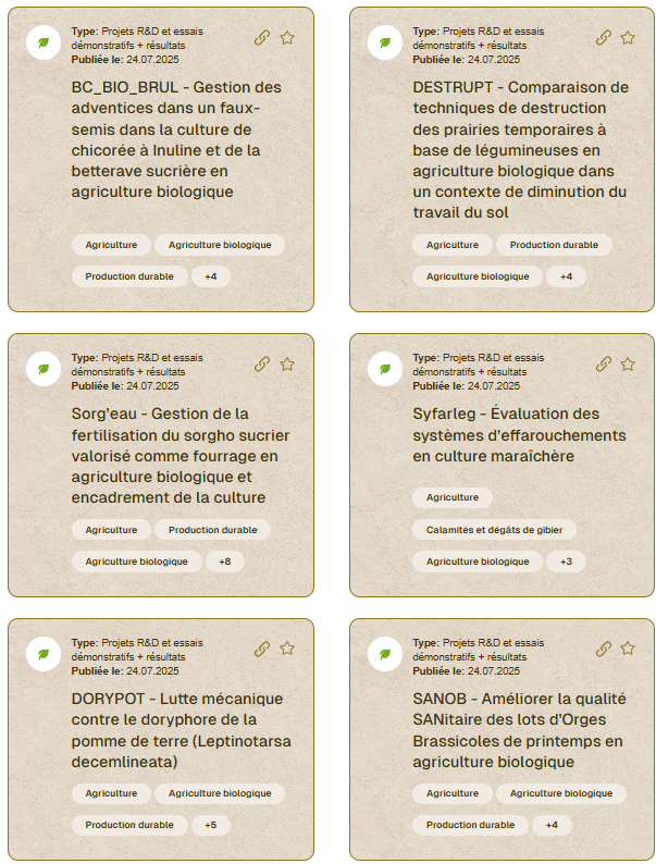 Documents publiés le 24/7 sur #WALAKIS par l’IRBAB, Fourrages-Mieux, Centre Pilote Maïs-Miscanthus, la Fiwap et le Cepicop
- walakis.be/fr/ressources/…
- walakis.be/fr/ressources/…
- walakis.be/fr/ressources/…
- walakis.be/fr/ressources/…
- walakis.be/fr/ressources/…
- walakis.be/fr/ressources/…