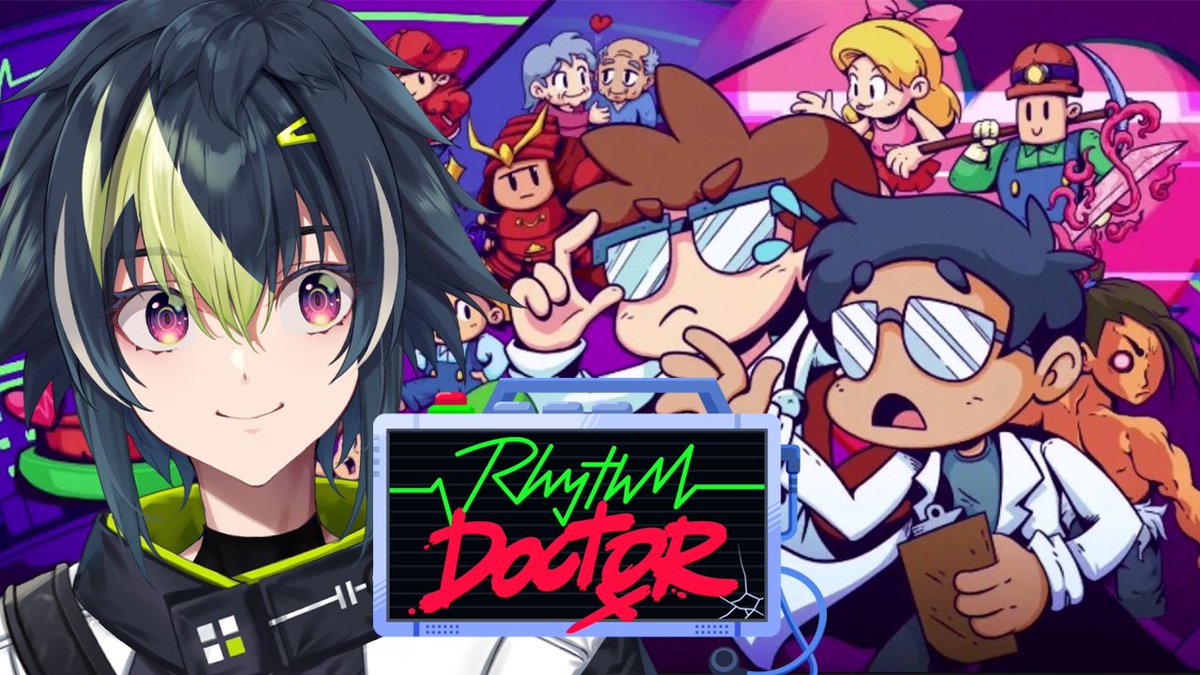 rai_173's tweet photo. 本日の配信！22:00~💡
ADOFAIと同じ制作会社の音ゲー。神ゲーの予感。

【 Rhythm Doctor 】リズムにノって患者を救う音ゲー【 伊波ライ / にじさんじ 】 https://t.co/O2BjFeMlN0 @YouTubeより https://t.co/3EyCZE2wos