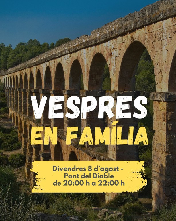 TGN Educació (@tgneducacio) on Twitter photo 📣 Últimes places!👇
🤩🌉 Divendres 8 d'agost, darrera jornada de “Vespres en família”!
🌚🌛Descobriu un escenari ple d’història per tancar amb màgia aquestes trobades d’estiu!
➡️tinyurl.com/5yt677wa
➡️Activitat gratuïta
<a href="/TGNAjuntament/">Ajuntament de Tarragona</a> 📣 Últimes places!👇
🤩🌉 Divendres 8 d'agost, darrera jornada de “Vespres en família”!
🌚🌛Descobriu un escenari ple d’història per tancar amb màgia aquestes trobades d’estiu!
➡️tinyurl.com/5yt677wa
➡️Activitat gratuïta
<a href="/TGNAjuntament/">Ajuntament de Tarragona</a>
