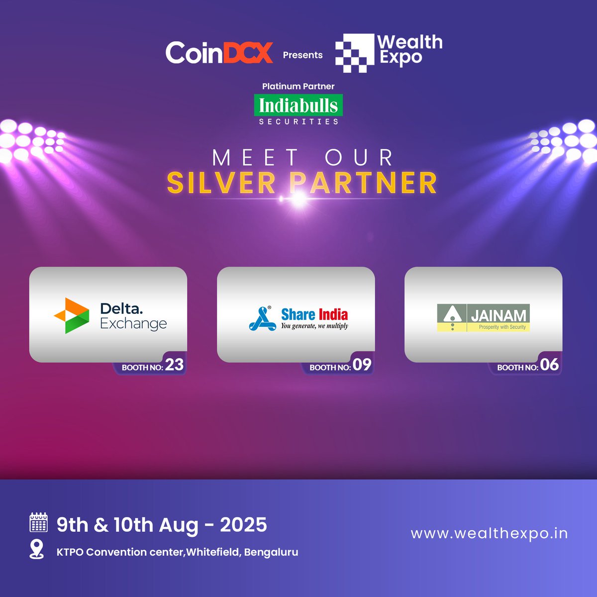 ⏳ Seats are filling fast for Wealth Expo 2025 – Bengaluru!

Don’t miss South India’s biggest gathering of retail Traders &amp; Investors—two days of power talks, live demos, and exclusive networking.

💡 *Why Join?*  
• 30+ sessions with 50+ experts  
• Deep dive into Options,