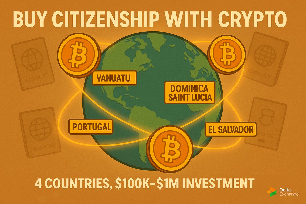 4 Countries Now Let You Buy Citizenship or Residency Using Crypto As crypto  adoption deepens, four countries now offer pathways to citizenship or  residency through crypto-funded investments, with requirements ranging from  $100,000