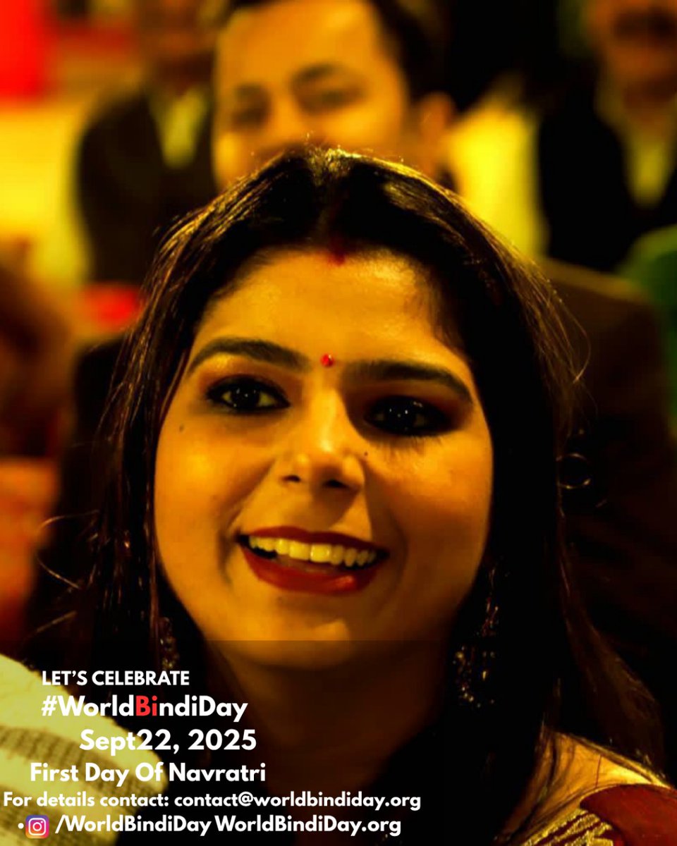 WorldBindiDay's tweet photo. We have selected today to post pictures with bindi of @cutessharma

Let's celebrate our culture 
DM your bindi pic to @worldbindiday 
and get featured on the #WorldBindiDay page. 

#wearbindiwithpride #mybindimypride #bindilove #binding #indianculture #india #indian #sanatan https://t.co/6r0e2DM4XX