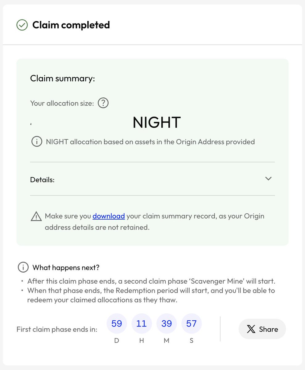 CryptoJoe101's tweet image. just claimed my $NIGHT @MidnightNtwrk token with @eternlwallet + @KeystoneWallet and guess what? it worked at the first try.

@midnightfdn @IOHK_Charles