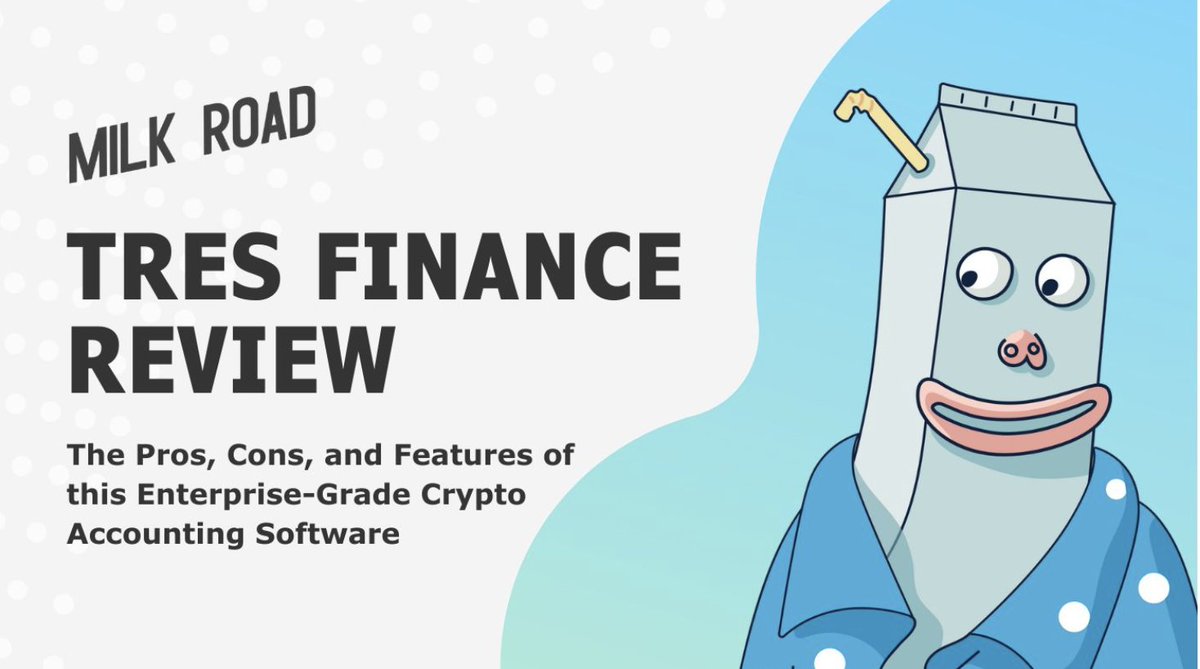 “TRES really does take the chaos out of crypto accounting.” - Milk Road.

<a href="/MilkRoadDaily/">Milk Road</a>, a leading voice in crypto and digital asset news, reviewed TRES in depth.

Their verdict?

“TRES isn’t just another crypto accounting tool. It’s an infrastructure-level solution for teams