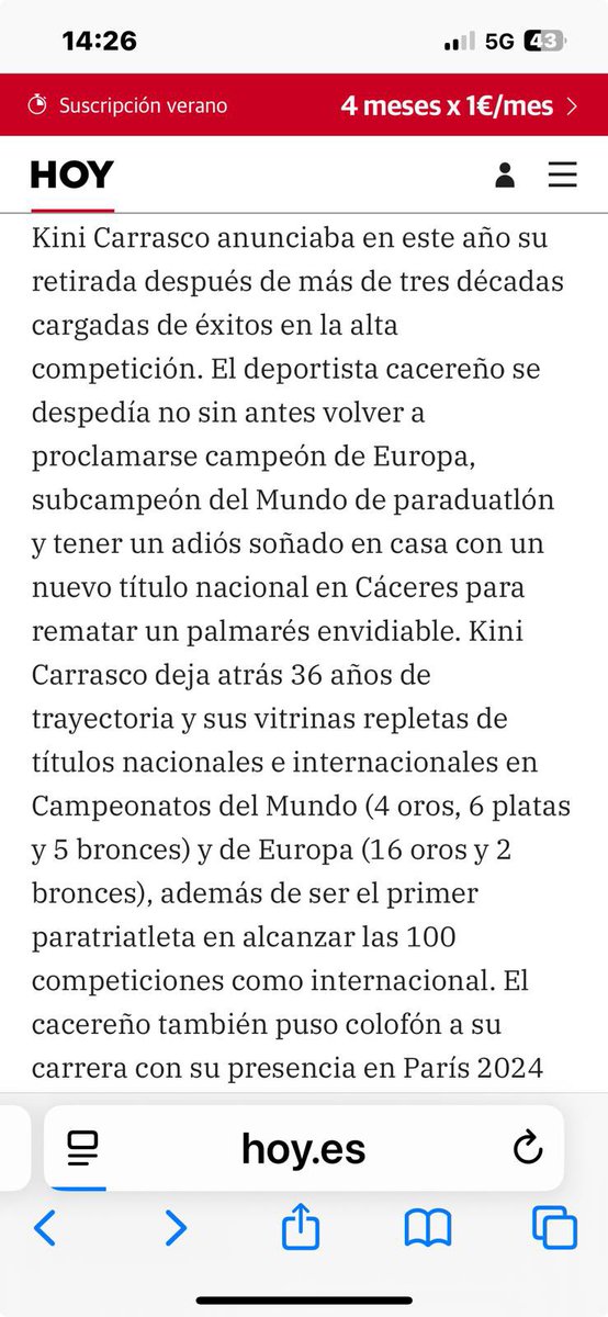 La Orden Deportiva Hernando de Soto me ha galardonado como uno de los deportistas más destacado de este último año.Premio fallado por el jurado, formado por los responsables de deportes de los diferentes medios de comunicación de la región.
Muchas gracias por la distinción!