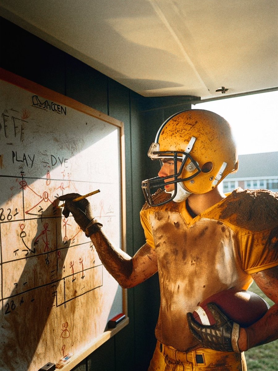 Leadership opportunities are available at football camp. Players are encouraged to come up with their own plays to try during their 8 hour long practice days.