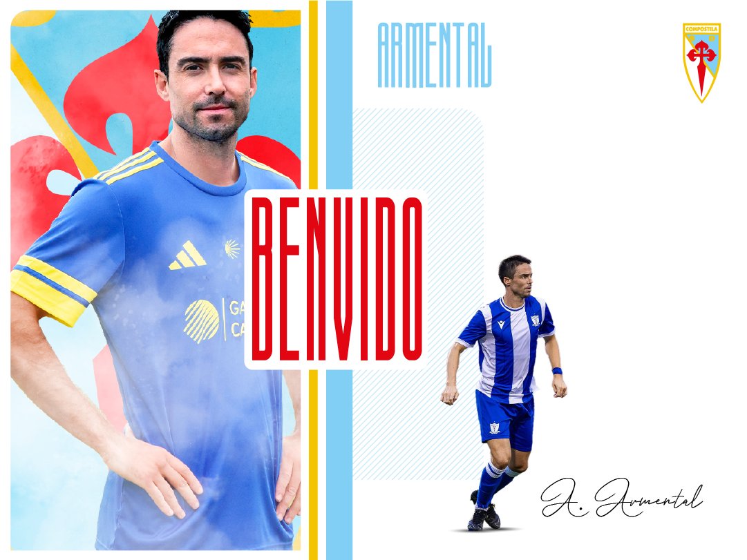 ✍️🩵🤍
📣 Adrián Armental, a guinda para o ataque do Compos

🤝 O extremo de Ribeira regresa a Compostela co obxectivo de conseguir o ascenso

<a href="/Adriarmental/">Adrián Armental</a> 🩵🤍

✍️ sdcompostela.com/gl/2025/08/05/…

#BenvidoArmental