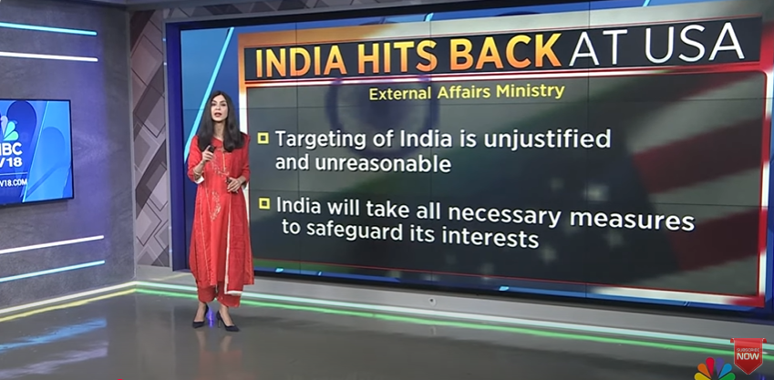 CNBC-TV18 (@cnbctv18news) on Twitter photo #TrumpWatch | India hits back at the USA, with New Delhi calling out the USA & EU on trade with #Russia after #Trump threatens 'substantially higher' tariffs.
<a href="/ShereenBhan/">Shereen Bhan</a> analyses the US' claims and explains how President #DonaldTrump's stance is a clear departure from the #TrumpWatch | India hits back at the USA, with New Delhi calling out the USA & EU on trade with #Russia after #Trump threatens 'substantially higher' tariffs.
<a href="/ShereenBhan/">Shereen Bhan</a> analyses the US' claims and explains how President #DonaldTrump's stance is a clear departure from the
