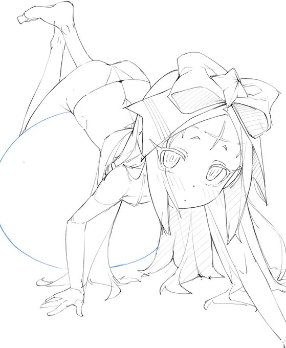 バランスボールと戯れるネロアリスは何枚描いても良い😌 