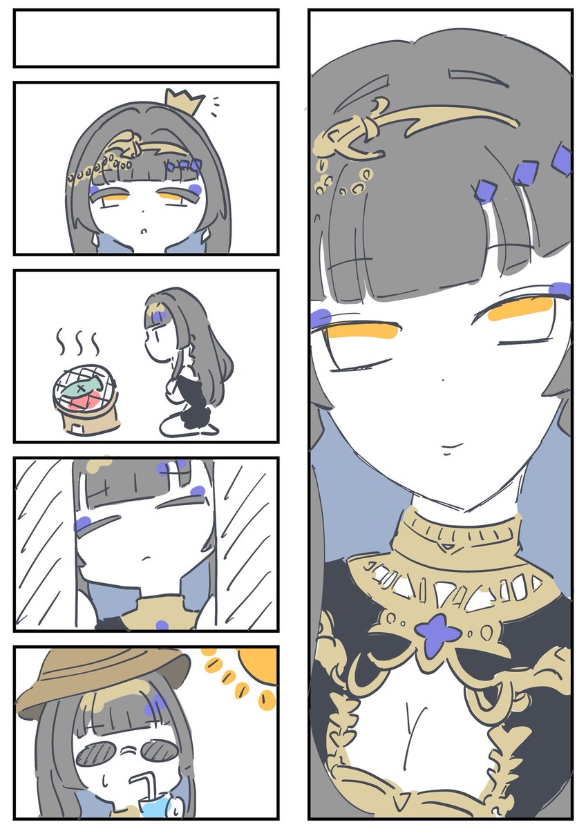 リアクト4コマ漫画

　〜レイラ・様々〜

 #女王サマート #リアクトまんが