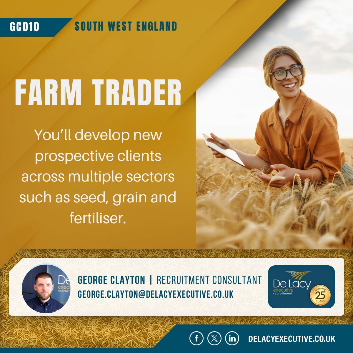 Are you looking for the chance to join a well-established organisation as a Farm Trader in the Southwest of England? 

Attend events, trials, conferences, and other forums hosted by your employer as well as your clients

Apply here: delacyexecutive.co.uk/jobs/gc010-far… 

#Hiring